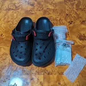 Crocs x Jeff Staple Homing pigeon all terrain black croc w/chrome jibbitz men 11